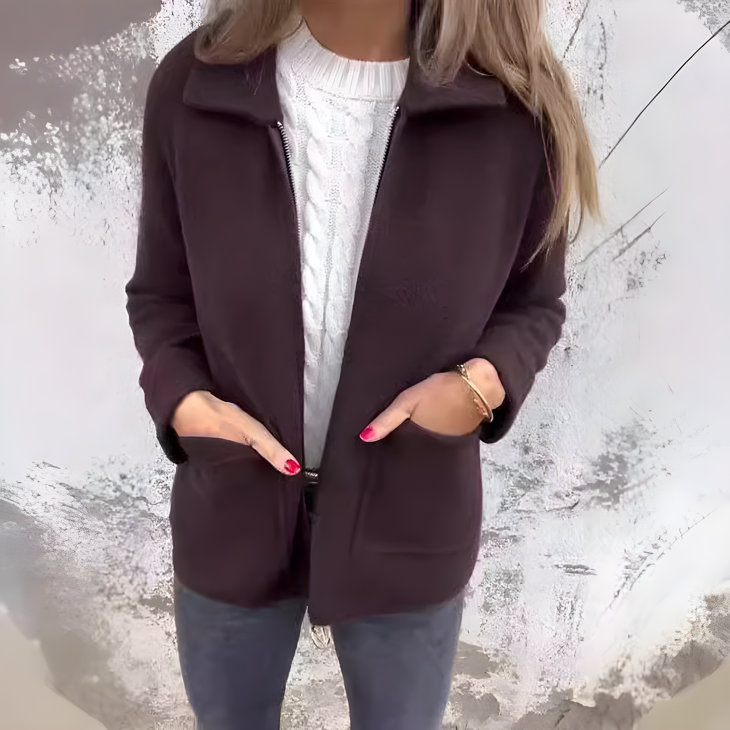 Gemvoria™ | Veste Cardigan Élégante en Laine